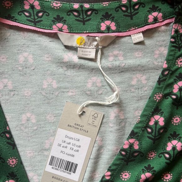 Boden Long Sleeve Jersey Wrap Dress - Picture 6 of 8